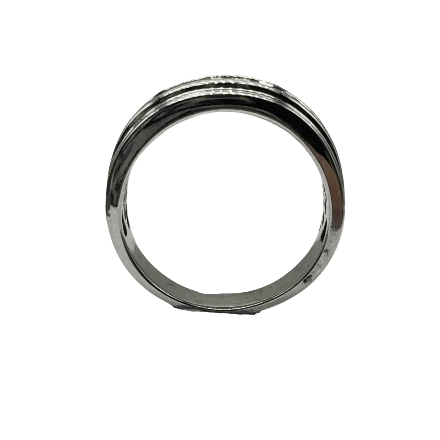 Men’s 9ct White Gold 9 Stone Diamond Ring 0.25ct TDW U 10 1/2 With Valuation (WR)