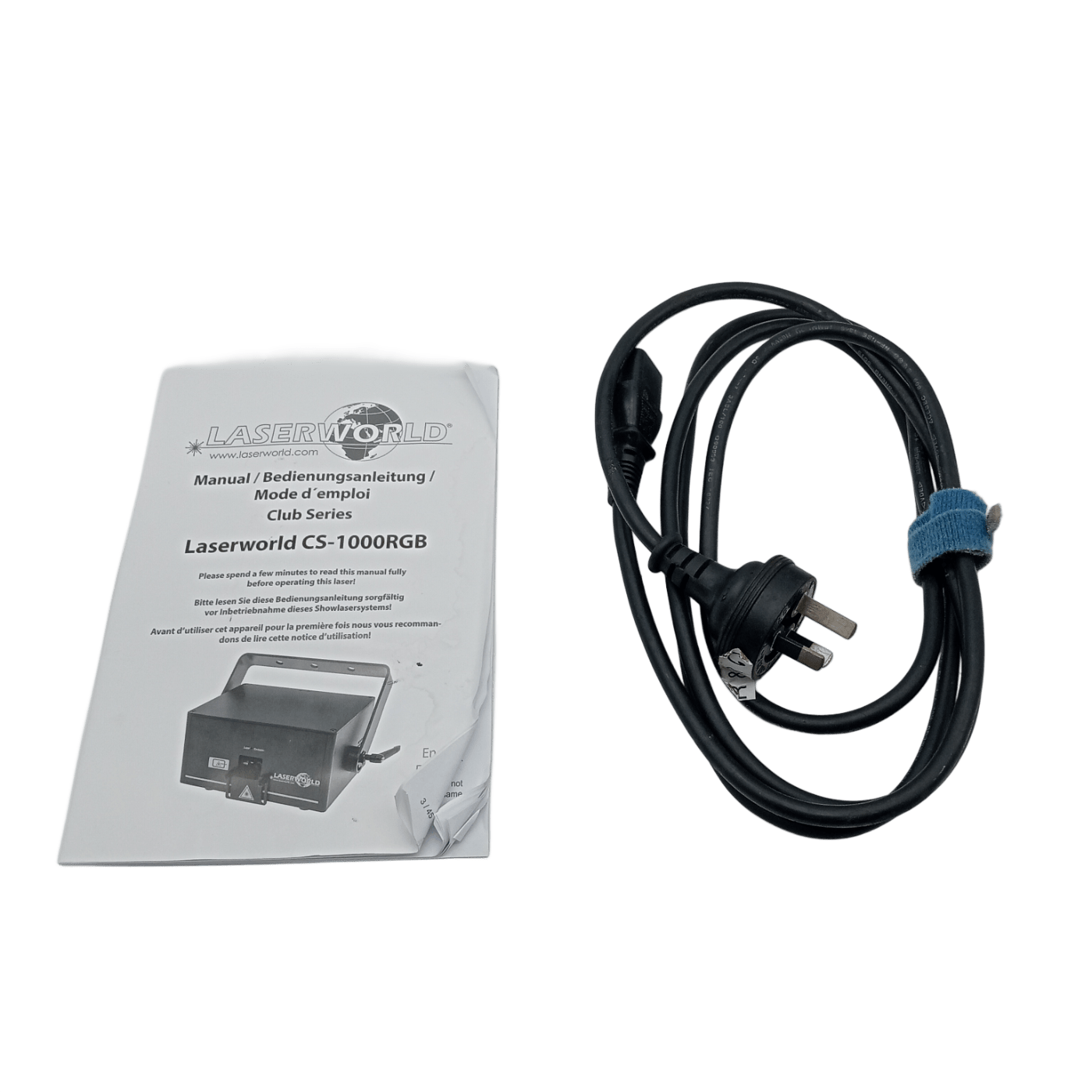 LaserWorld CS-1000RGB Mk3 Laser Beam – In box + Keys + Manual + Cables