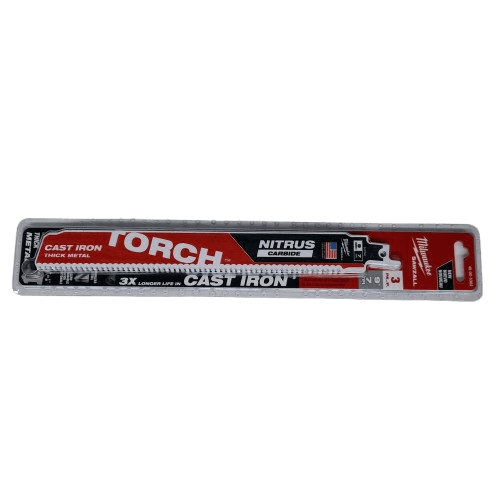 Milwaukee 48-00-5362 3Pk 9” Sawzall Torch Nitrus Carbide Blades Like New