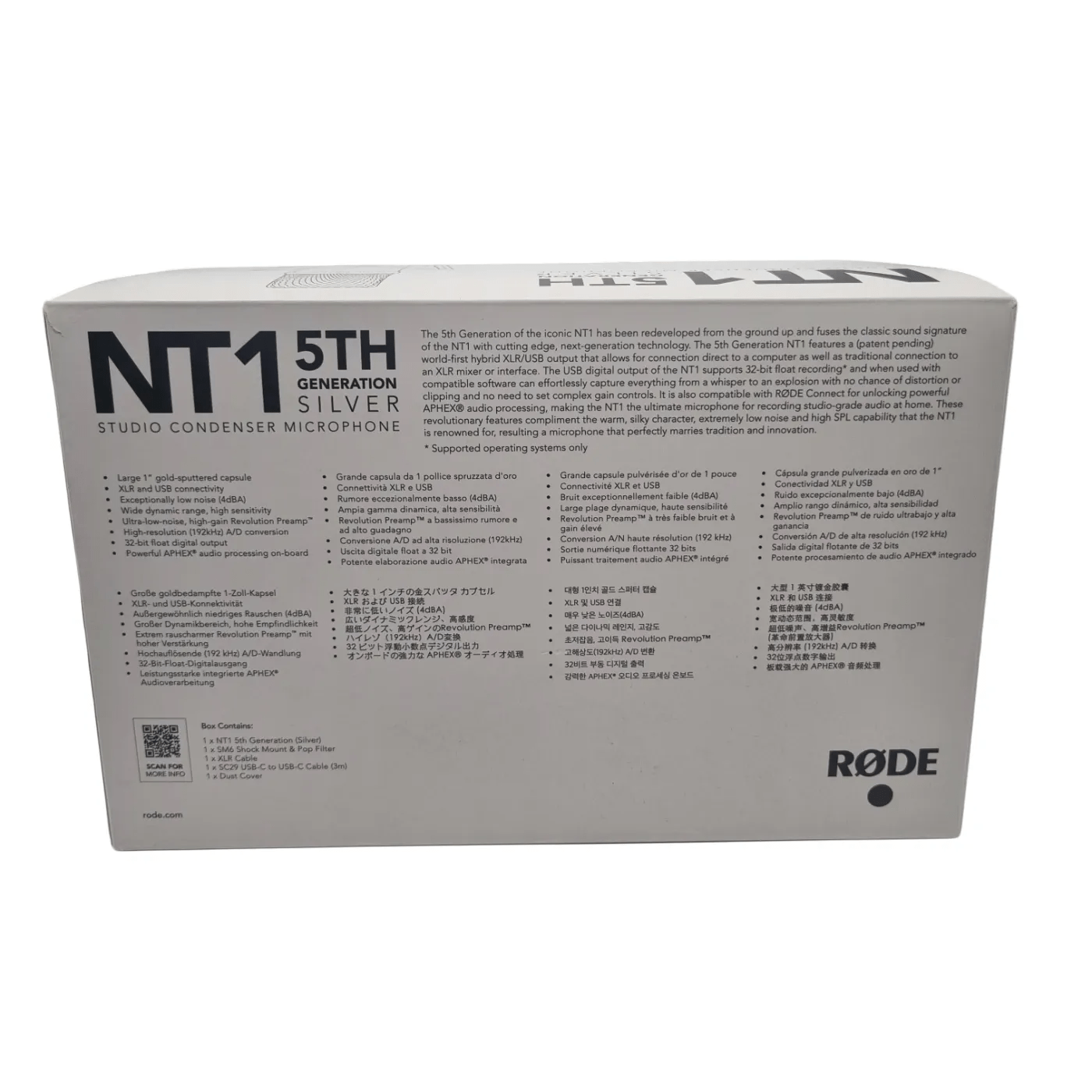 Rode NT1 5th Generation Studio Condenser Microphone – With Box