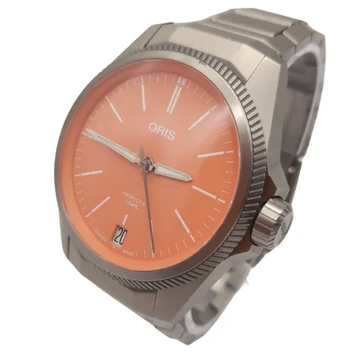 Oris Propilot X Calibre 400 39mm Salmon Dial Watch With Box – In House Swiss-Made Movement with 5 Days Power Reserve