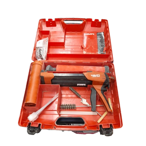 Hilti HDM 500 Adhesive Dispenser In Hard Case With Powder Cartridge Holder (MR)