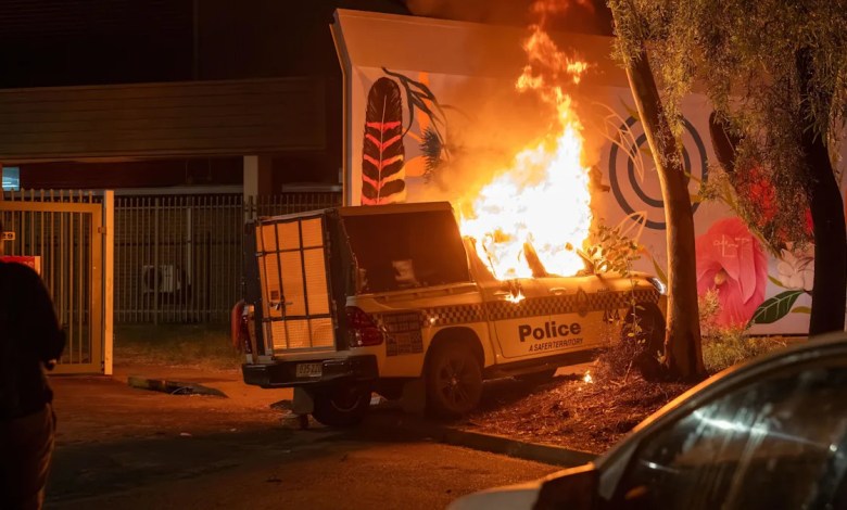 Violence in Australian town after arrest of man over girl’s murder Violence in Australian town after arrest of man over girl’s murder