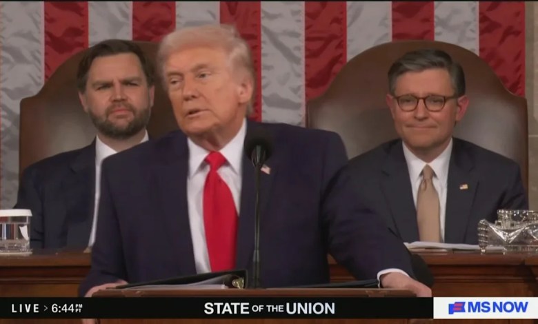 Mike Johnson Stands and Applauds After Trump Says ‘Congressional Action Won’t Be Necessary’ on New Tariffs Mike Johnson Stands and Applauds After Trump Says ‘Congressional Action Won’t Be Necessary’ on New Tariffs