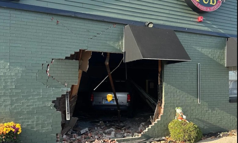 Car crashes through wall into N.J. pub, cops say Car crashes through wall into N.J. pub, cops say
