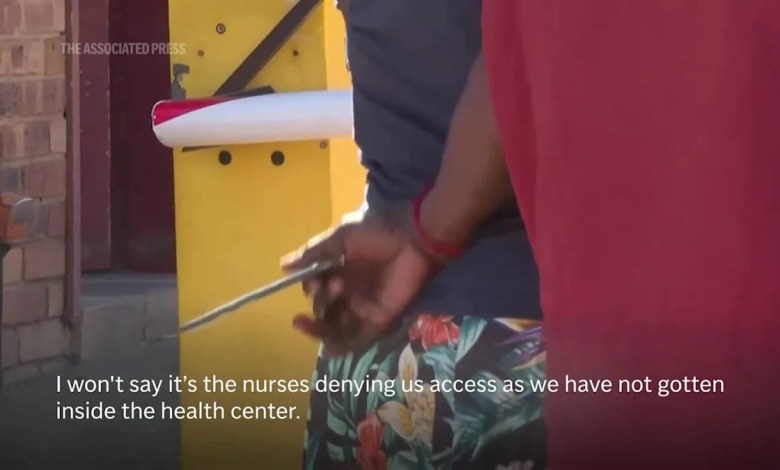 An anti-migrant group in South Africa is blocking foreigners from health clinics An anti-migrant group in South Africa is blocking foreigners from health clinics
