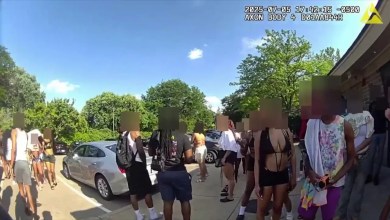 Body camera footage shows a flash mob of teens taking over an Illinois pool Body camera footage shows a flash mob of teens taking over an Illinois pool