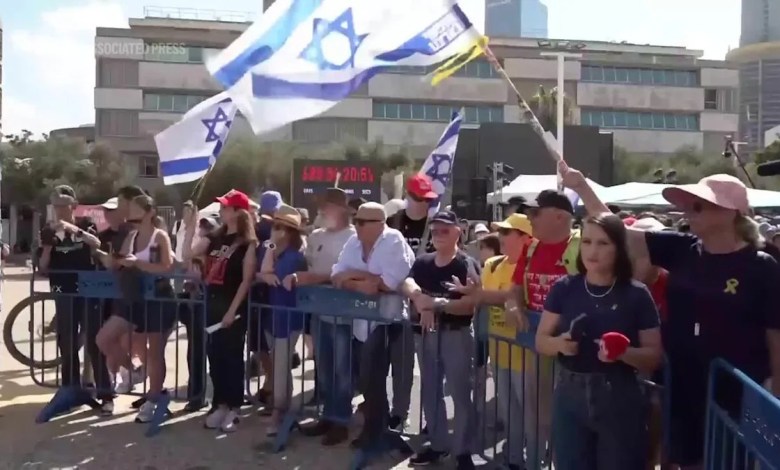 Herzog demands release of hostages held in Gaza, as relatives and supporters gather in Tel Aviv Herzog demands release of hostages held in Gaza, as relatives and supporters gather in Tel Aviv