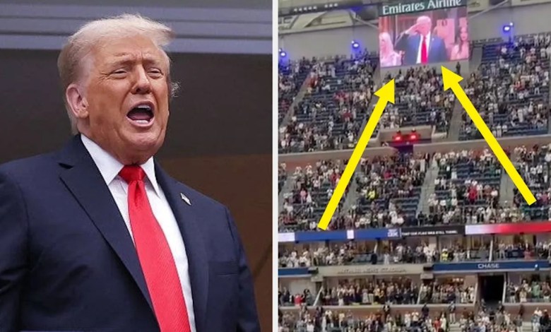Here’s How The US Open Crowd Reacted To Trump Showing Up On The Jumbotron Here’s How The US Open Crowd Reacted To Trump Showing Up On The Jumbotron
