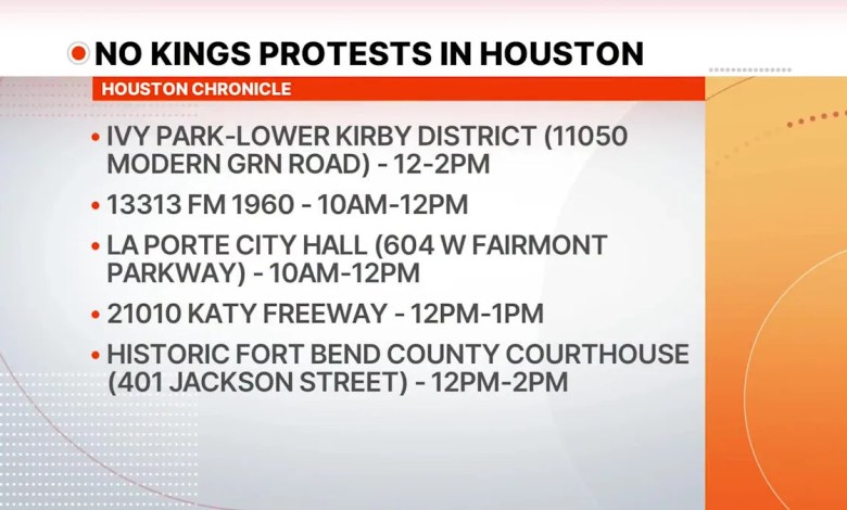 “No Kings” Houston demonstrations this weekend “No Kings” Houston demonstrations this weekend