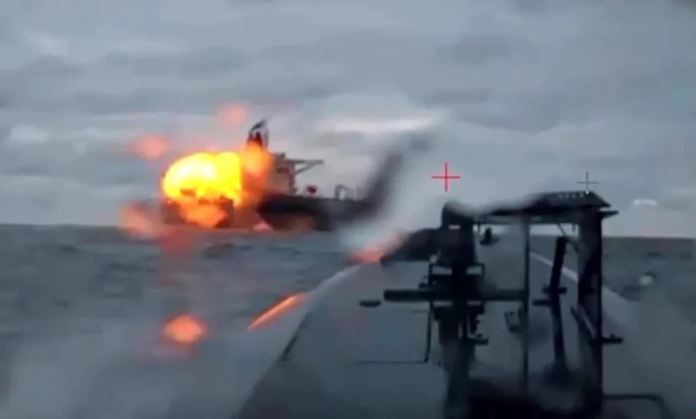 Ukrainian video shows drone strike on Russian 'shadow fleet' tanker Ukrainian video shows drone strike on Russian 'shadow fleet' tanker