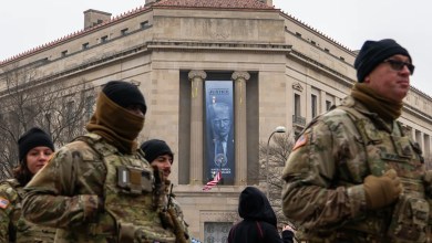 Large banner featuring Trump’s face is displayed on Justice Department headquarters Large banner featuring Trump’s face is displayed on Justice Department headquarters