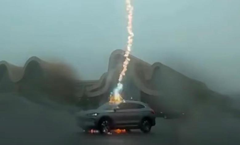 Jaw-dropping video shows electric vehicle struck by lightning with a driver inside — plus, 3 more auto stories you need to know this week Jaw-dropping video shows electric vehicle struck by lightning with a driver inside — plus, 3 more auto stories you need to know this week