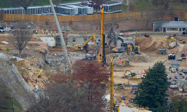 Trump administration says White House ballroom construction is a matter of national security Trump administration says White House ballroom construction is a matter of national security