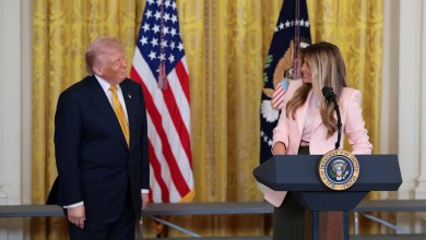 Melania Trump interrupted by laughter after mentioning husband’s empathy Melania Trump interrupted by laughter after mentioning husband’s empathy