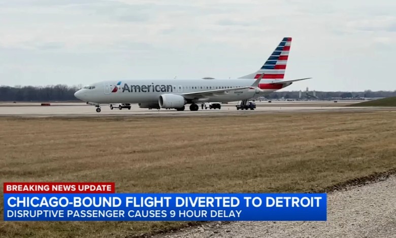 FBI responds after Chicago-bound American Airlines flight diverted to Detroit, officials say FBI responds after Chicago-bound American Airlines flight diverted to Detroit, officials say