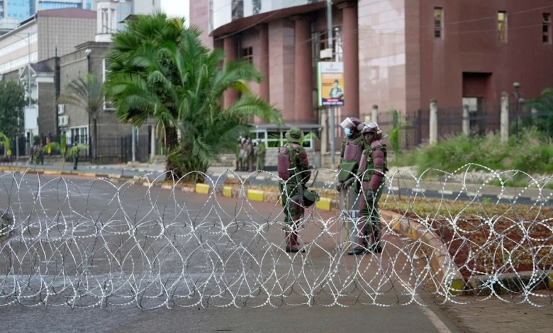 Police block roads and businesses close ahead of planned protests in Kenya Police block roads and businesses close ahead of planned protests in Kenya
