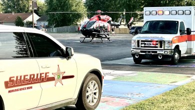 Teenage motorcyclist airlifted from high school parking lot after accident Teenage motorcyclist airlifted from high school parking lot after accident