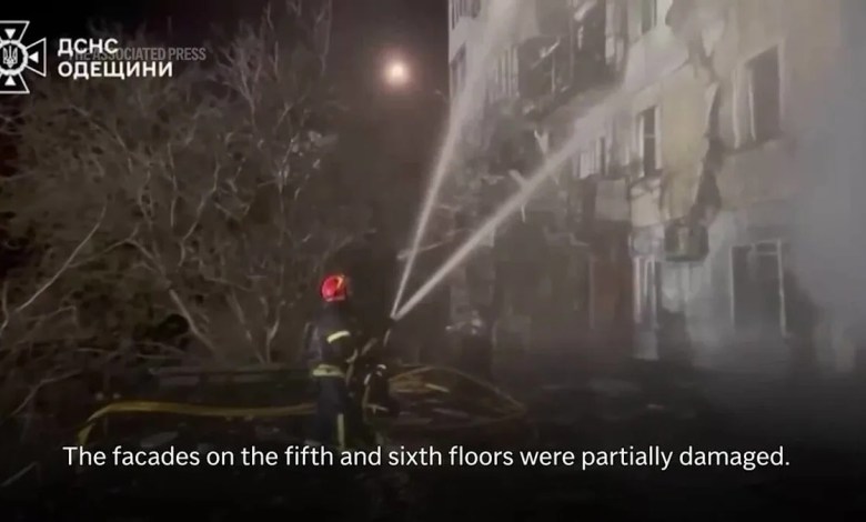 Russia hits residential block in Ukraine's Black Sea port city of Odesa in overnight strikes Russia hits residential block in Ukraine's Black Sea port city of Odesa in overnight strikes