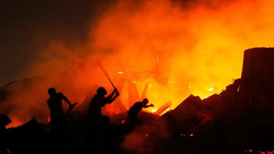 A devastating fire destroys a crowded slum and leaves thousands homeless in Bangladesh capital A devastating fire destroys a crowded slum and leaves thousands homeless in Bangladesh capital