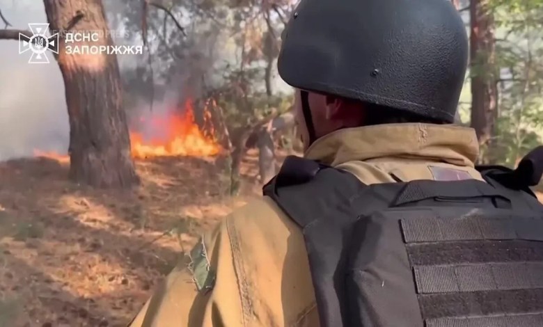 Firefighters at the scene after Russia strikes recreational center in Zaporizhzhia region Firefighters at the scene after Russia strikes recreational center in Zaporizhzhia region