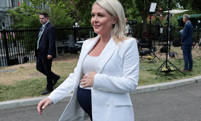 Karoline Leavitt, having a baby ‘any minute,’ preps for White House leave Karoline Leavitt, having a baby ‘any minute,’ preps for White House leave