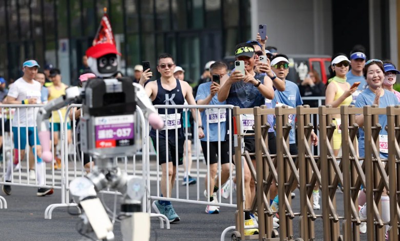 A humanoid robot sprints to victory in Beijing, beating the human half-marathon world record A humanoid robot sprints to victory in Beijing, beating the human half-marathon world record