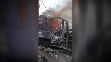 Ukraine Says Russian Drone Struck Passenger Trains Ukraine Says Russian Drone Struck Passenger Trains