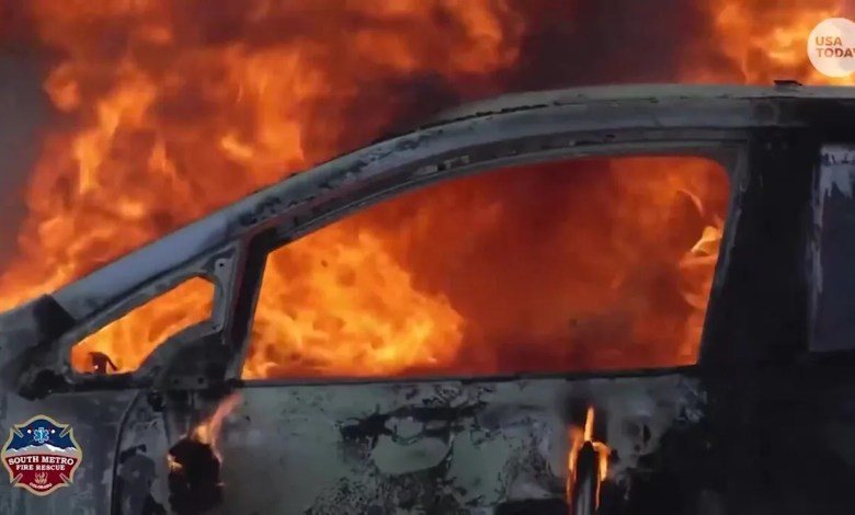 See dramatic response to electric vehicle fire at a charging station See dramatic response to electric vehicle fire at a charging station