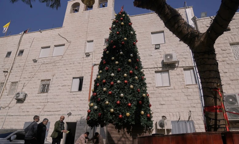 3 Palestinians arrested on suspicion of torching a Christmas tree at a Catholic church in West Bank 3 Palestinians arrested on suspicion of torching a Christmas tree at a Catholic church in West Bank