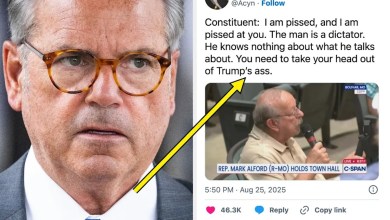 This Voter Told A GOP Lawmaker To “Get Your Head Out Of Trump’s Ass” At A Town Hall, And People Are Saying This Is The Energy We Need This Voter Told A GOP Lawmaker To “Get Your Head Out Of Trump’s Ass” At A Town Hall, And People Are Saying This Is The Energy We Need