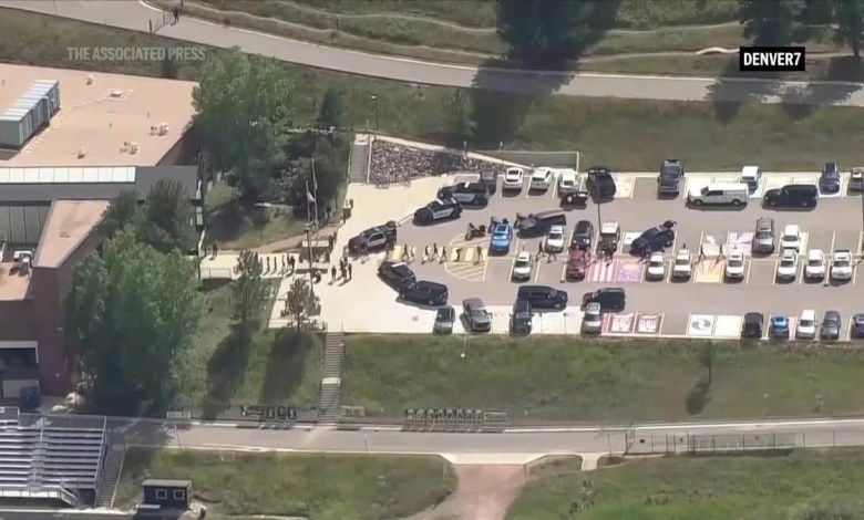 Three people shot at a suburban Denver high school, authorities say Three people shot at a suburban Denver high school, authorities say