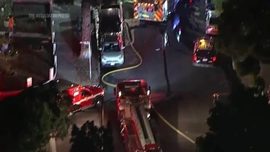 Fireworks found exploding as fire burns four Los Angeles homes Fireworks found exploding as fire burns four Los Angeles homes