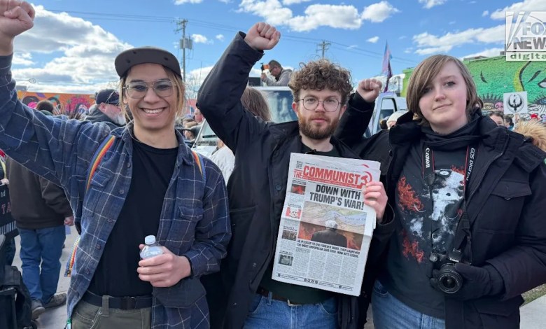 Communist, socialist activists push 20-hour workweek, property seizures as presence at protests grows Communist, socialist activists push 20-hour workweek, property seizures as presence at protests grows