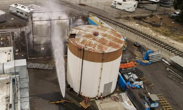 Threat of massive chemical tank explosion is ‘eliminated’, California officials say Threat of massive chemical tank explosion is ‘eliminated’, California officials say