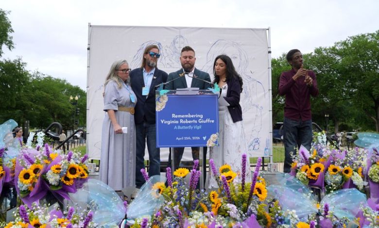 Family and friends hold vigil to mark one year since death of Epstein accuser Virginia Giuffre Family and friends hold vigil to mark one year since death of Epstein accuser Virginia Giuffre
