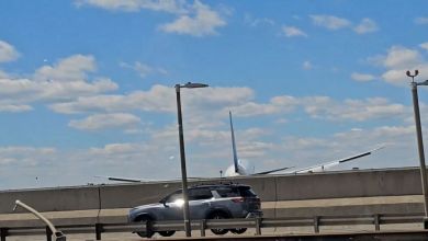 United flight collides with truck and light pole as it lands at Newark airport United flight collides with truck and light pole as it lands at Newark airport