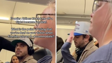Passenger films moment Frontier Airlines removes her from flight as stories clash Passenger films moment Frontier Airlines removes her from flight as stories clash