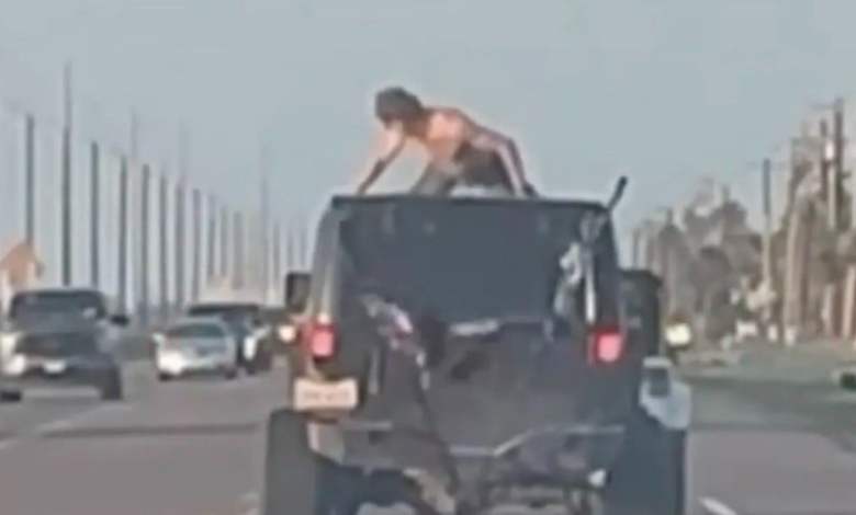 Man Twerks on Top of Moving Jeep Seconds Before Brutal Spring Break Crash Man Twerks on Top of Moving Jeep Seconds Before Brutal Spring Break Crash
