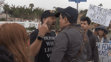 Protesters square off during ‘No Kings’ rally outside Trump’s Southern California golf course Protesters square off during ‘No Kings’ rally outside Trump’s Southern California golf course