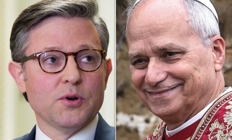 Mike Johnson Just Tried To Correct The Pope On The Bible. Seriously. Mike Johnson Just Tried To Correct The Pope On The Bible. Seriously.