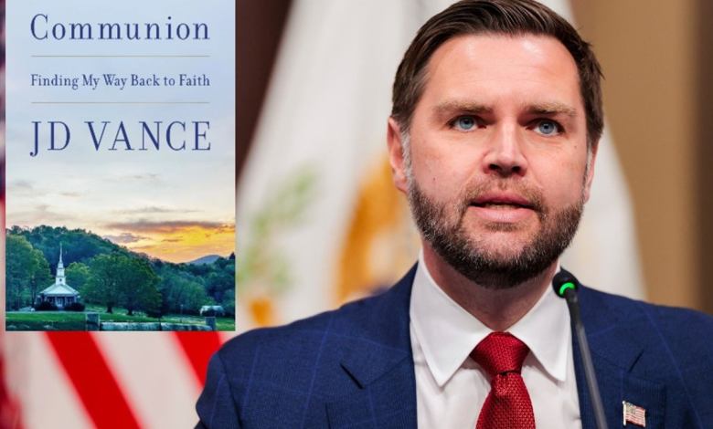 Vance’s book cover contains an embarrassing blunder as he is ready to talk about his conversion to Catholicism Vance’s book cover contains an embarrassing blunder as he is ready to talk about his conversion to Catholicism