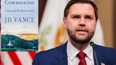 Vance’s book cover contains an embarrassing blunder as he is ready to talk about his conversion to Catholicism Vance’s book cover contains an embarrassing blunder as he is ready to talk about his conversion to Catholicism