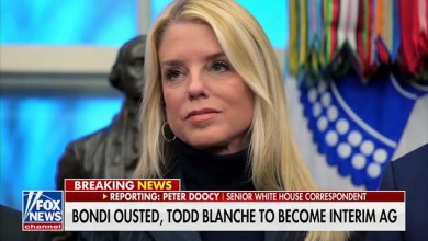 Embarrassed Bondi Desperately Tries to Spin Trump Firing Embarrassed Bondi Desperately Tries to Spin Trump Firing
