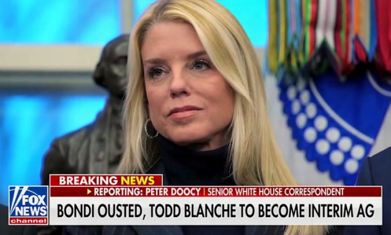 Embarrassed Bondi Desperately Tries to Spin Trump Firing Embarrassed Bondi Desperately Tries to Spin Trump Firing