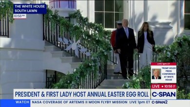 Trump, 79, Grips Onto Melania for Dear Life Down White House Steps Trump, 79, Grips Onto Melania for Dear Life Down White House Steps