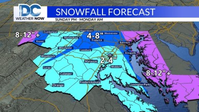 DMV First Warn is issued for Sunday PM into Monday AM DMV First Warn is issued for Sunday PM into Monday AM