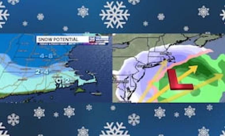 New Friday snow map for Massachusetts, then a possible bigger storm on Monday New Friday snow map for Massachusetts, then a possible bigger storm on Monday
