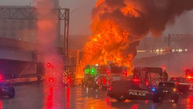 US-131 shut down as tanker truck burns US-131 shut down as tanker truck burns