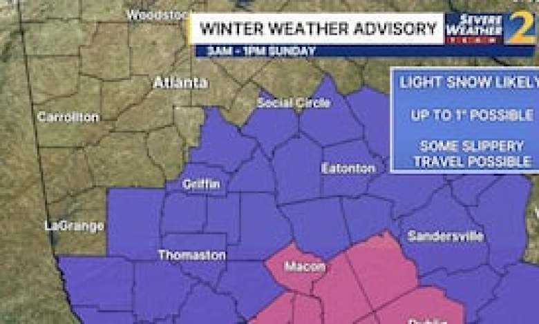 Winter weather advisory expanded into parts of metro Atlanta Winter weather advisory expanded into parts of metro Atlanta